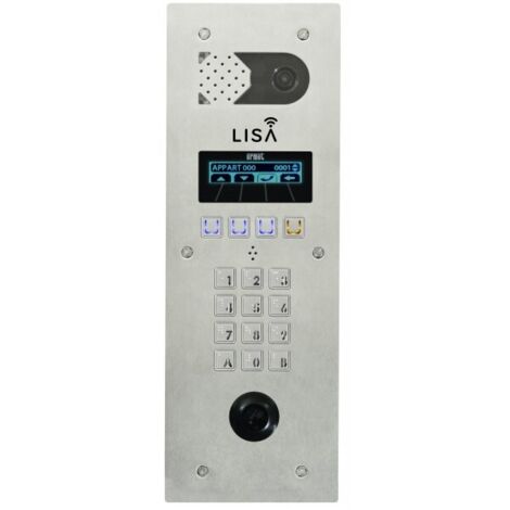 Urmet – Platine Lisa 2L Inox – Interphone avec technologie Yokis – Alimentation électrique 12V – Design moderne et élégant