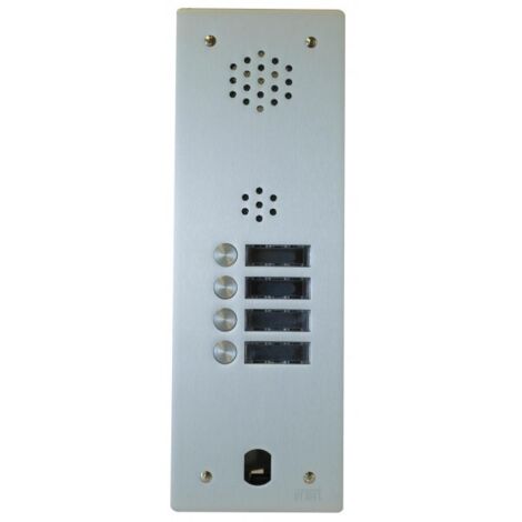 Plaque audio alu 4 bp 2VOICE complete URMET A83/104M
