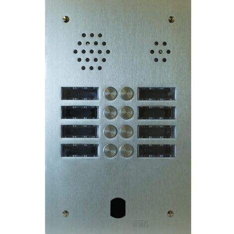 Plaque audio alu 2r 8bp 2VOICE complete URMET A83/208M