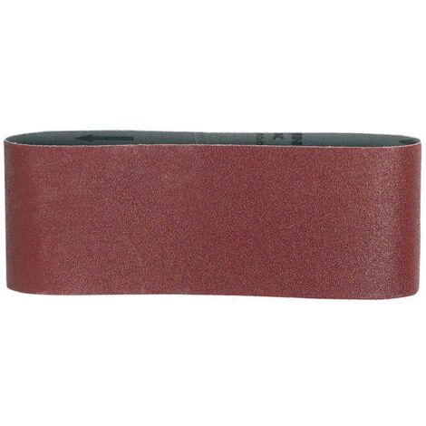 Makita – Bande abrasive de ponceuse 100 x 610 mm – Grain 80 – Pack de 5 – Pour ponçage bois dur et teck – SKU P36902