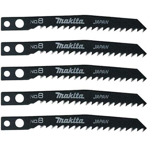 Makita – Lame de scie sauteuse pour bois, contre-plaqué et PVC – Longueur utile 60 mm – Denture 8 – Lot de 5 – A85911