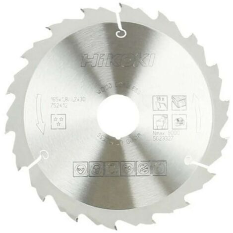 Lame de scie Hikoki 752412 165x1 8x30/20 mm Z18 (1/4)
