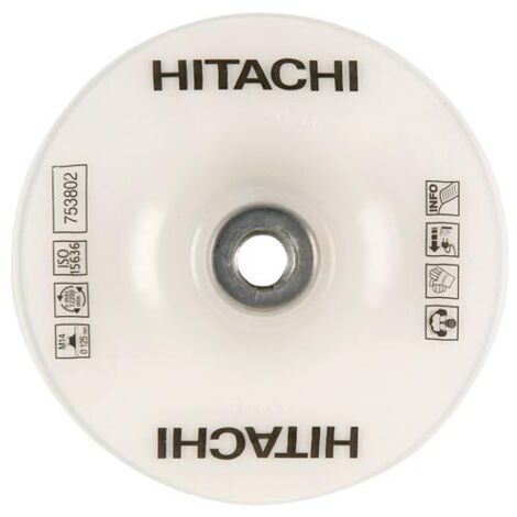 Plateau plastique semi-rigide Ø115 x M14 + écrou HIKOKI 753801