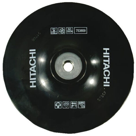 Plateau caoutchouc Ø115 x M14 + écrou HIKOKI 753806 (1/2)