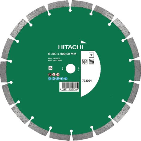 Disque diamant Ø300 al.20 seg.15 universel standard HIKOKI 773004 (1/2)