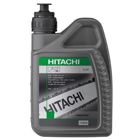 Hikoki – Huile biodégradable pour tronçonneuse – 1 litre – Réduit l'usure des chaînes – Pour bois dur – 714816
