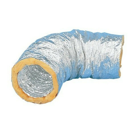 Unelvent – Gaine VMC aluminium isolée 200 mm – Longueur 10 mètres – Isolation thermique et phonique – Pour installations de VMC et climatisation (1/2)