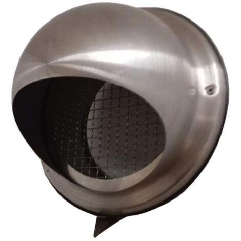 Unelvent – Prise d'air semi-sphérique en acier inox 160 mm – Grille anti-volatile et joint périphérique – Sortie de toit VMC – 870263 (1/5)