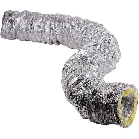 Axelair – Gaine VMC aluminium souple isolée D200 10m – Résistance au feu M0 – Température de fonctionnement -30°C à 250°C - CASLV2520010