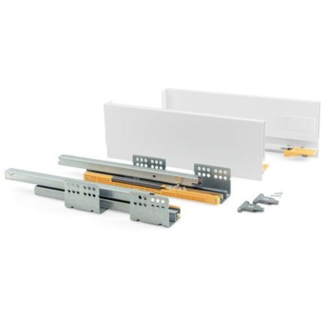 Emuca Tiroir extérieur Concept 30kg hauteur 138mm, profondeur 500mm, Acier, Peint en blanc