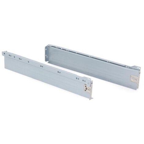 Emuca – Tiroir en acier gris métallisé 50x9.5x3 cm – Coulisses à galets pour fermeture douce – Capacité 25 kg – Installation facile (1/10)