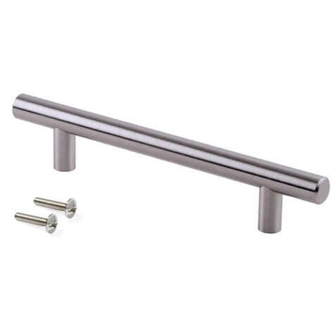 EMUCA Poignée pour meuble Orlando D. 12 mm en acier finition nickel satiné avec entraxe 448 mm