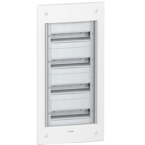 Schneider Electric – Coffret électrique nu encastré 4 rangées 13 modules – Compatible avec modules 13/18/24 – Installation facile pour chantiers humides - PRA32413