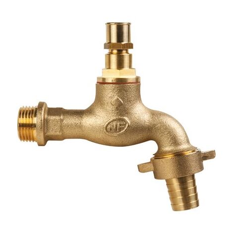 Ecolands – Robinet de chasse entrée 1/2" – Nez 3/4" laiton brossé – Arrivée 1/2" – Attestation A.C.S.