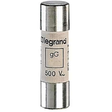 Legrand – Cartouche cylindrique type gG 14x51mm 32A – Pouvoir de coupure 100000A – Tension 500V~ – 14332 (1/5)