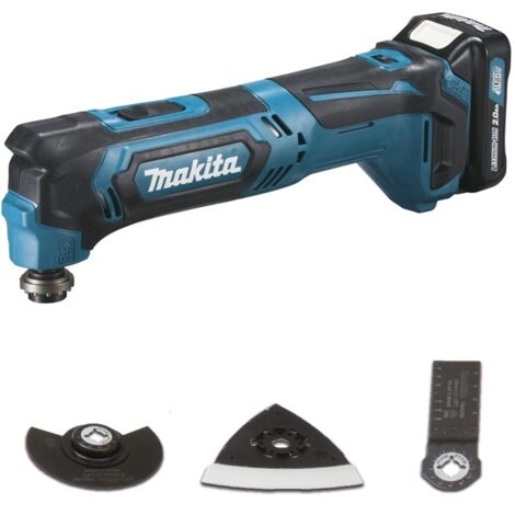 Makita – Découpeur-ponceur multifonctions 12V – Moteur sans charbon – Technologie XPT – Éclairage LED – Capacité de coupe 255mm – TM30DSAEX1 - ION 2 AH