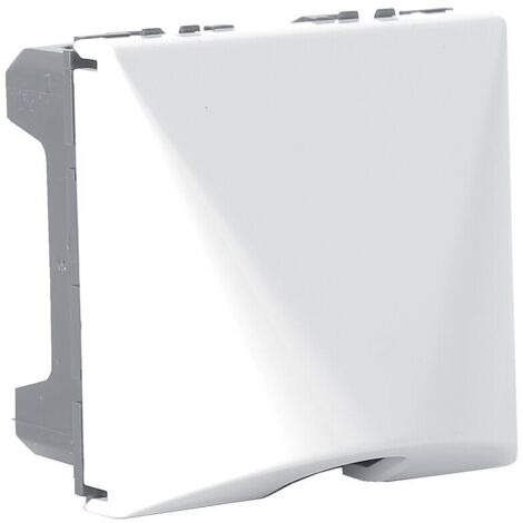 Legrand – Sortie de câble MOSAIC 2 modules encastrée en thermoplastique blanc RAL 9003 – Protection IP41 – 77550