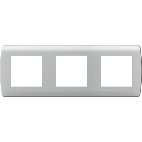 Plaque de finition polycarbonate - 3 postes - ESPRIT Couleur Silver