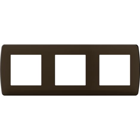 Plaque de finition polycarbonate - 3 postes - ESPRIT Couleur Chocolat