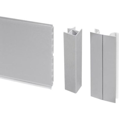 Emuca – Lot de 2 plinthes de cuisine 150mm – Longueur 2,35m – PVC anodisé satin – Résistantes à l'humidité et aux agents chimiques (1/10)
