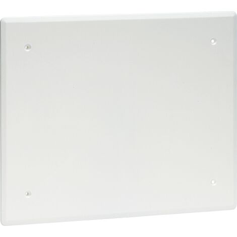 Eur Ohm – Couvercle boîte d'encastrement 288x228mm – Compatible boîtes 51006, 51036, 51037 – Plastique blanc RAL 9010 traité anti-UV – Norme NF EN 60695-2-23
