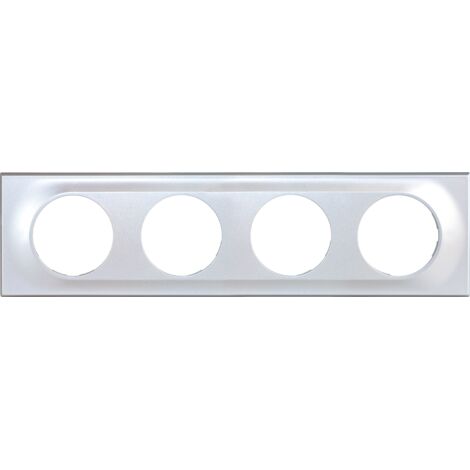 Plaque de finition - 4 Postes - Comète Couleur Silver