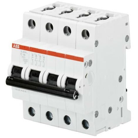 Disjoncteur S204L 4P 10A Courbe D Raccordement à vis - 6KA (4Modules) 2CDS244701R0101 ABB 350461