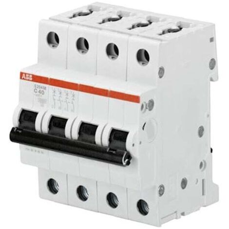 Interrupteur magnétothermique Abb S204M 4P 40A 10kA courbe C 4M S550796 (1/3)