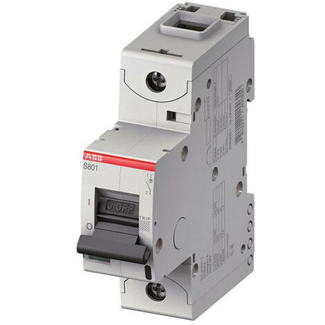 Disjoncteur S801C 1P 63A Courbe D Raccordement à vis - 25KA (1.5Module) 2CCS881001R0631 ABB 744169 (1/2)
