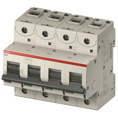 Disjoncteur S804C 4P 100A Courbe B Raccordement à vis - 25KA (6Modules) 2CCS884001R0825 ABB 744421