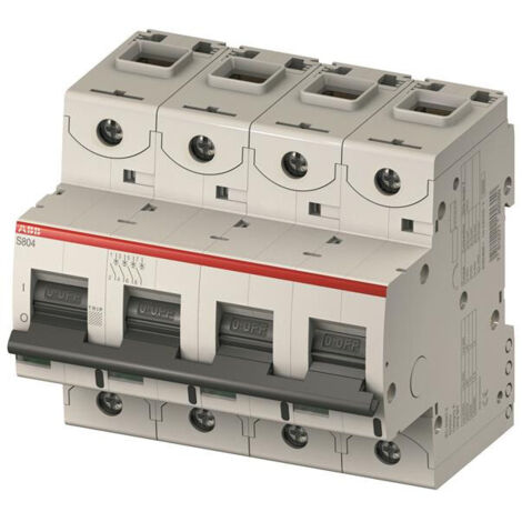 Disjoncteur S804C 4P 100A Courbe C Raccordement à vis - 25KA (6Modules) 2CCS884001R0824 ABB 744446 (1/2)