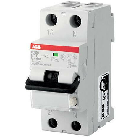 Disj. Diff. (DS201) 1P+N 6/10Ka C-16A 300mA immunisé 2CSR255441R3164 ABB 471183 (1/2)