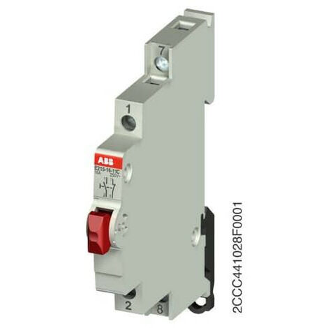 Interrupteur Bouton Poussoir Modulaire ABB 250V 16A Noir - Réf E225-11F, Occasion
