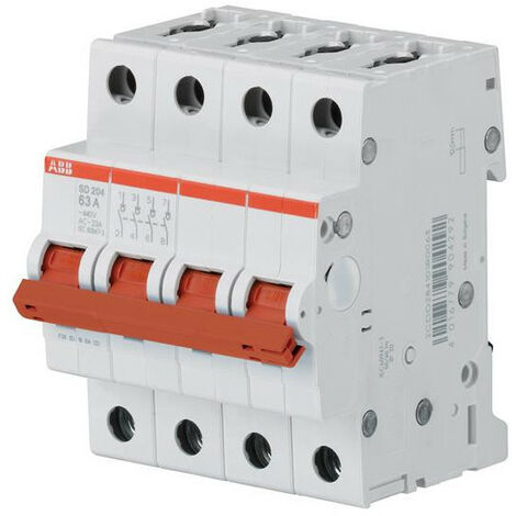 Interrupteur-sectionneur Abb SD204/25 4P 25A 4 Modules M990425 (1/2)