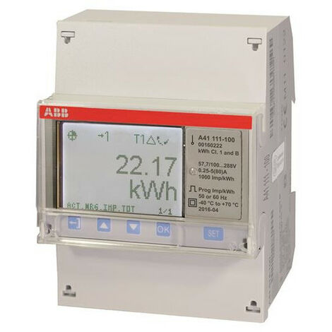 Compteur A41 Monophase Mesure Directe 80A Steel Mid 2CMA170554R1000 ABB 831111 (1/2)