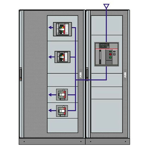 Armoire 4000A Montants Verticaux H 2000mm (x4) 1STQ007034A0000 ABB PUPM2000 (1/2)