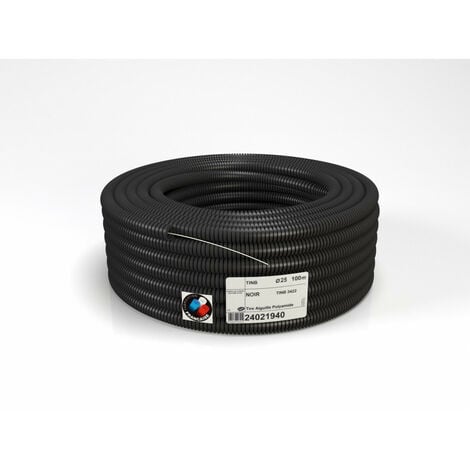 Rouleau 3m gaine faisceau électrique noir 6mm x 7mm protection fil