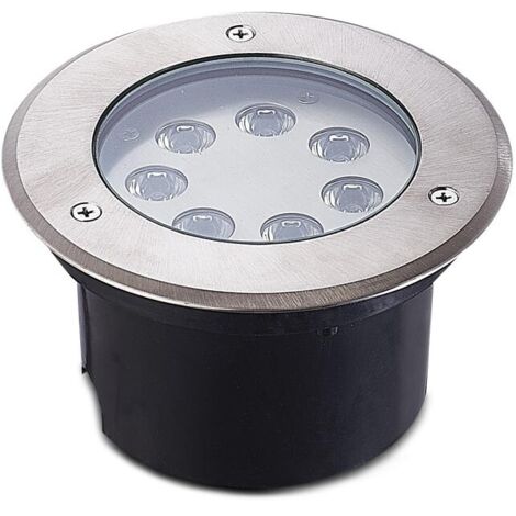 Spot LED ETNA Encastrable Sol Rond 7 Watts 4000K Inox 316L D.150mm IP67 MIIDEX 677928