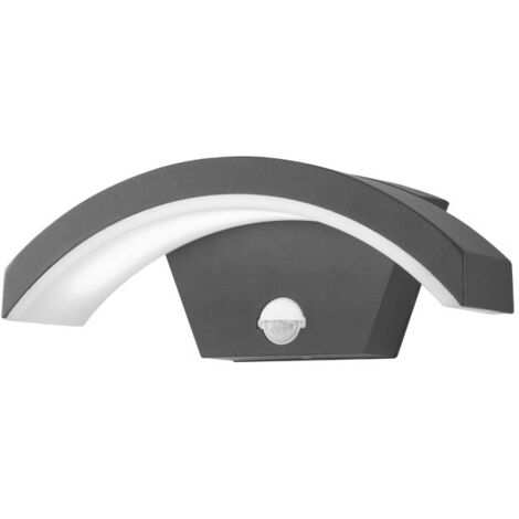 Applique LED CURVILIGNE - 8W + Détecteur Miidex Lighting® blanc-neutre-4000k - anthracite