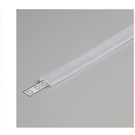 Profilé aluminium anodisé 2M pour ruban led plat, miidex 9831 Profi