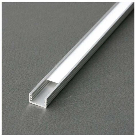 Profilé aluminium anodisé 2M pour ruban led plat, miidex 9831 Profi