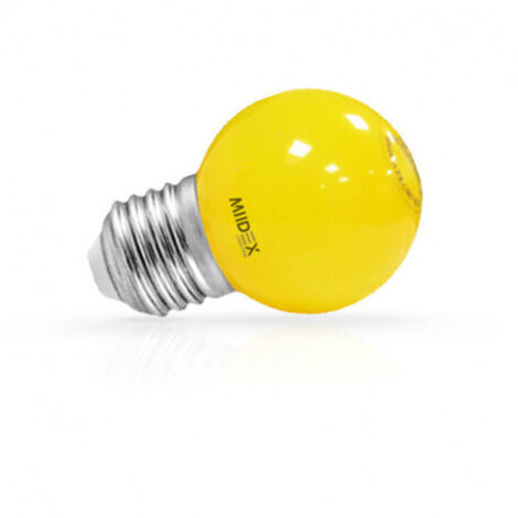 LED 1W BULB E27 JAUNE BLISTER X2 MIIDEX VISION-EL 76202 (1/4)