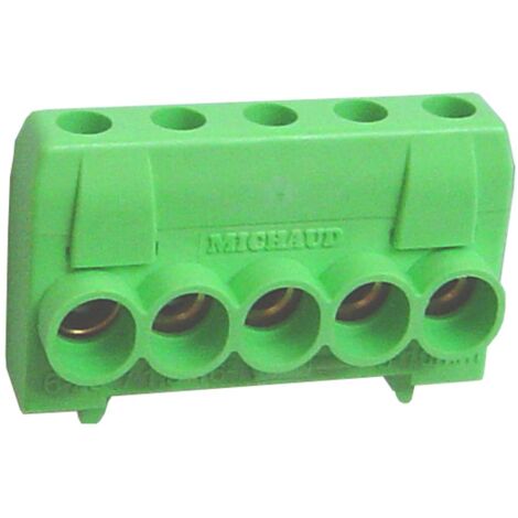 Michaud – Bornier de raccordement électrique 5 sorties – 4x conducteurs 1,5-16mm² + 1x 6-25mm² – Pour installations électriques flexibles