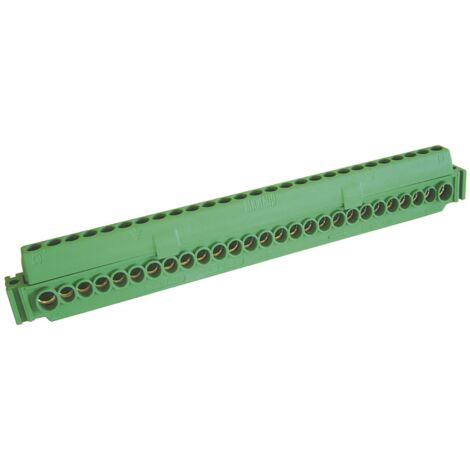 Michaud – Bornier de terre IP2X 27 entrées/sorties – Connexion sécurisée pour tableau de répartition – Pour câbles de terre