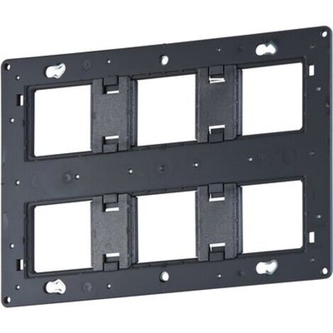 Legrand – Support pour appareillage Batibox – Encastré – Fixation avec vis – 8 modules – Compatible Céliane, Mosaic, Soliroc – Métal galvanisé
