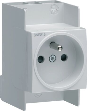 Hager – Prise de courant modulaire 16A 2P+T sans vis – Connexion rapide pour coffret électrique – Norme NF C 15-100 – Pour installations électriques (1/4)