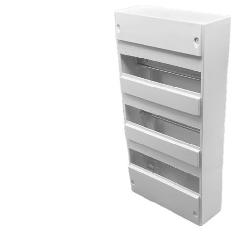 Coffret d'intérieur 39 modules - 3 rangées - avec bornier Phase, Neutre, Terre - 480x250x90mm - Eur'Ohm