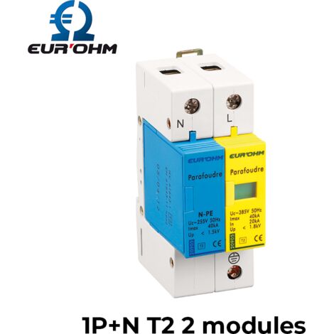 Parafoudre 1P+N T2 2 modules
