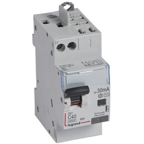 Legrand – Disjoncteur différentiel 40A type AC 30mA – 230V – Courbe C – Arrivée haute par bornes à vis – Sortie haute automatique (1/2)