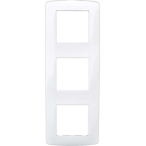 Plaque blanche 3 postes ent71mm EUR'OHM 61898
